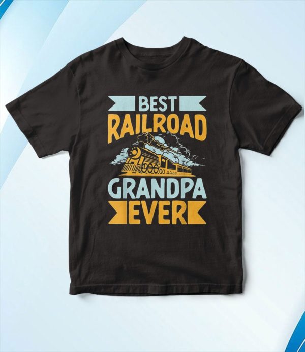 t shirt black railroad grandpa locomotive train fxutd