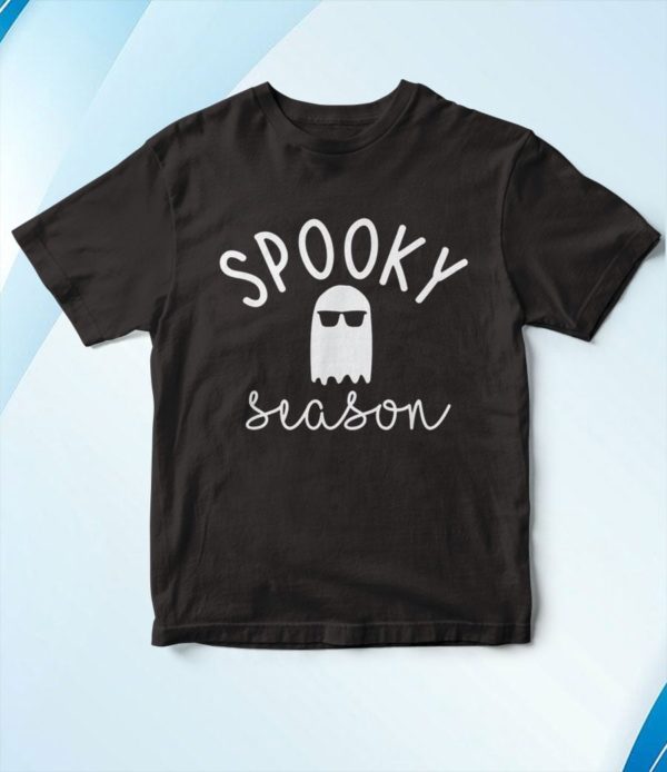 t shirt black spooky season ghost ks0l1