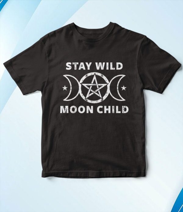 t shirt black stay wild moon child 6gxjx
