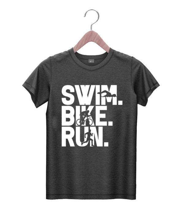 t shirt black swim bike run triathlon triathlete athletics 6y2y6