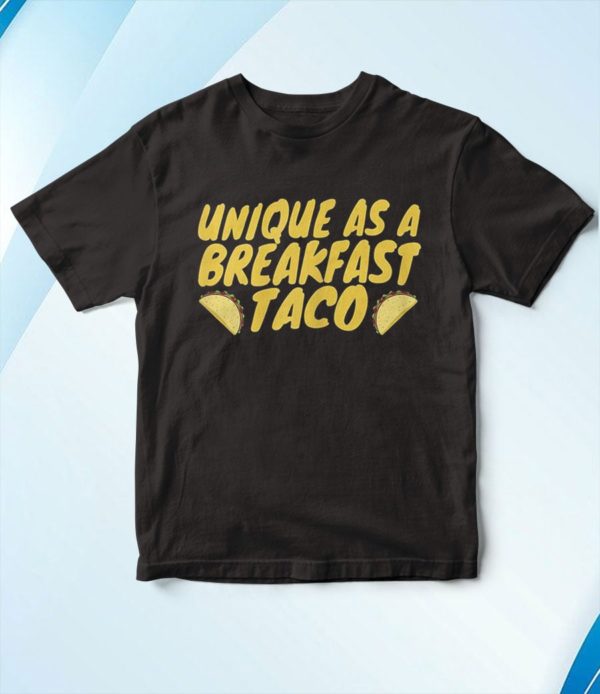 t shirt black unique as a breakfast taco cv9v9