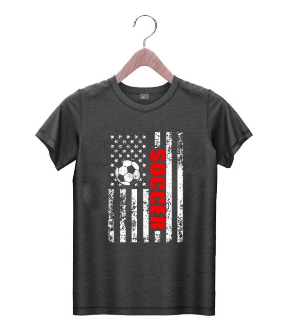 t shirt black us american flag soccer patriotic soccer ffep1