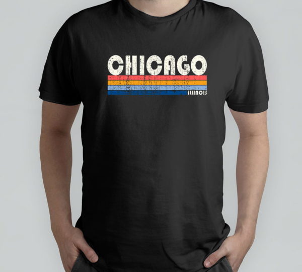 vintage 70s 80s style chicago t-shirt