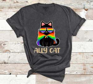 t shirt dark heather ally cat lgbt gay rainbow pride flag zdj65