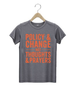 t shirt dark heather anti gun policy 26 change not thoughts 26 prayers wear orange pjnam