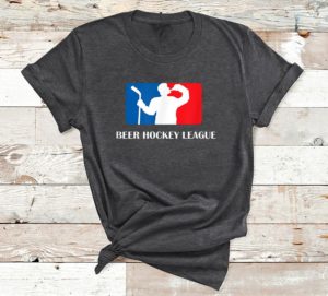 t shirt dark heather beer hockey league hjepa