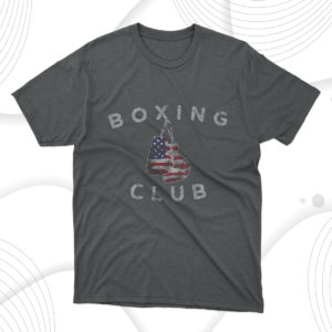 boxing club vintage us flag t-shirt