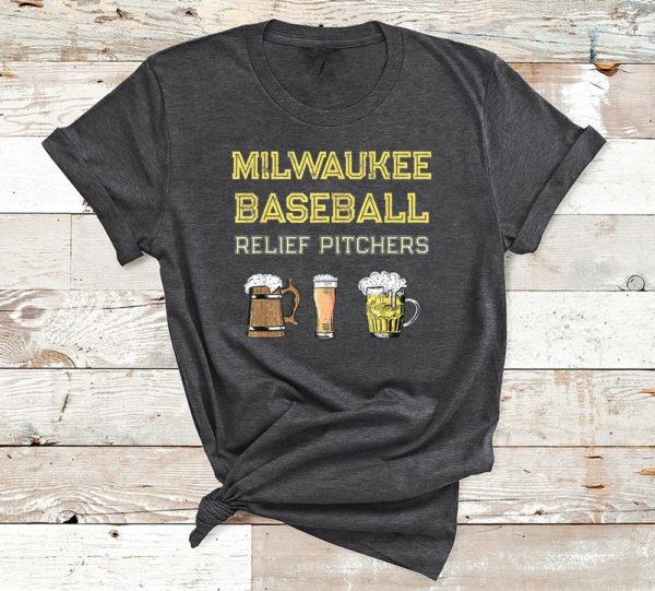 t shirt dark heather classic milwaukee baseball 26 beer fan retro wisconsin oa4kc
