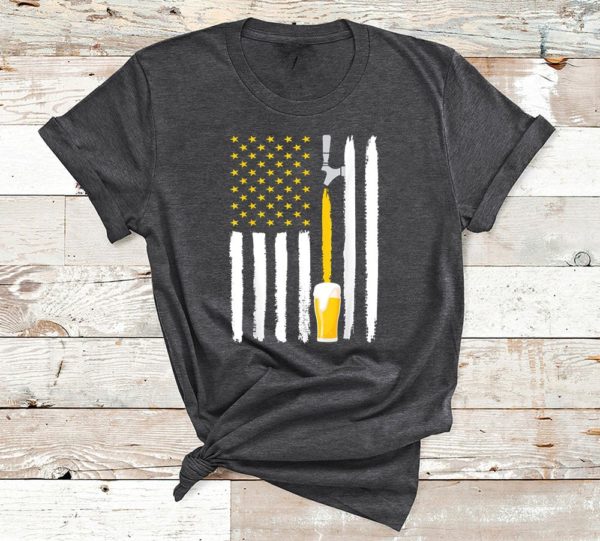 t shirt dark heather craft beer american flag usa ogrcx