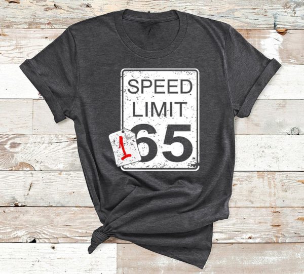 t shirt dark heather faster than speed limit sign 165 svrnw