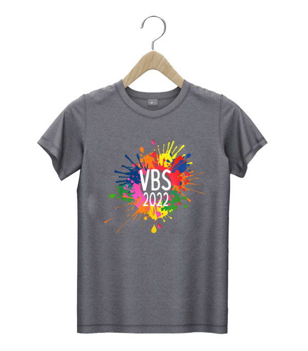 t shirt dark heather i love vbs 2022 crew vacation bible school paint splatter cv2rv