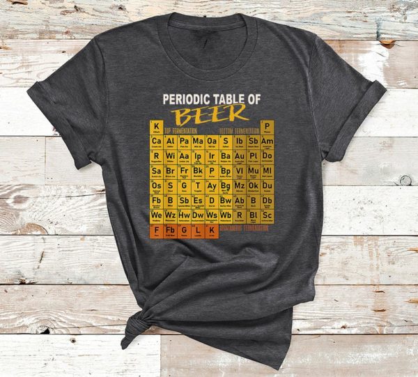 t shirt dark heather periodic table of beer craft beer style brewery xmk8e