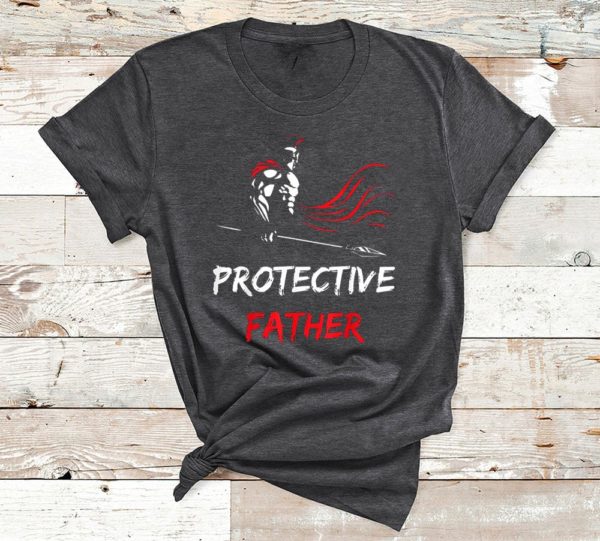 t shirt dark heather protective fatherproud dad kn9i9