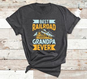 t shirt dark heather railroad grandpa locomotive train pkobr