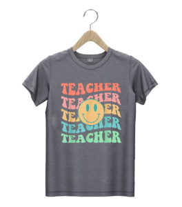 t shirt dark heather retro teacher inspirational colorful elementary school hynxd