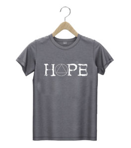 t shirt dark heather sobriety hope recovery alcoholic sober recover aa support blipp