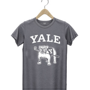 t shirt dark heather yale university handsome dan bulldog college mascot gM0kX