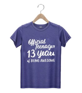 t shirt navy 13th birthday official teenager 13 years of being awesome bvq5y