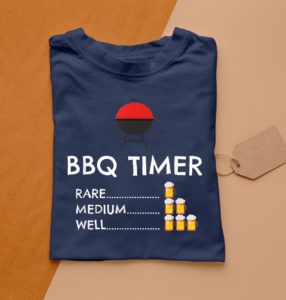 t shirt navy bbq timer barbecue beer clcir