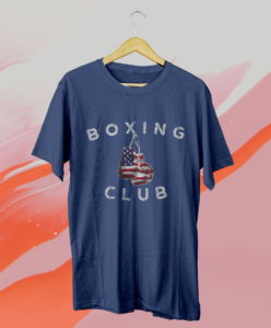 boxing club vintage us flag t-shirt