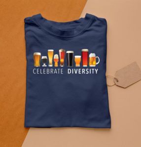 t shirt navy celebrate diversity craft beer drinking 424ci