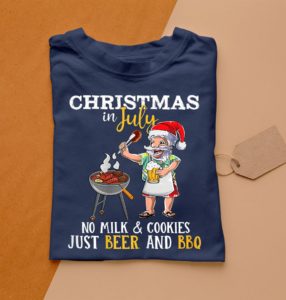t shirt navy christmas in july no milk and cookies just beer and bbq ftc8u