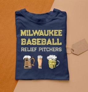 t shirt navy classic milwaukee baseball 26 beer fan retro wisconsin 09g2d