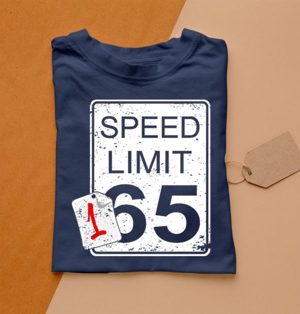 t shirt navy faster than speed limit sign 165 bkkat