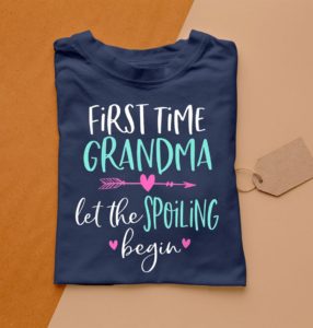 t shirt navy first time grandma let the spoiling begin new 1st time gift z00bu