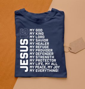 t shirt navy god believer gift jesus christian lord jesus definition e5wj1