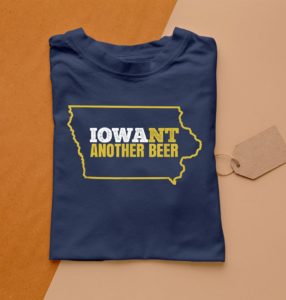 t shirt navy iowa beer shirt distressed iowa state map 2o2th