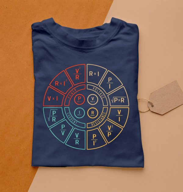 t shirt navy ohms law diagram for electrical engineer zcnix