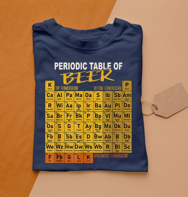 t shirt navy periodic table of beer craft beer style brewery sbaqx