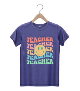 t shirt navy retro teacher inspirational colorful elementary school fslvm