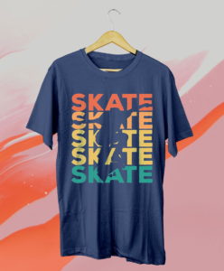 retro vintage skating t-shirt