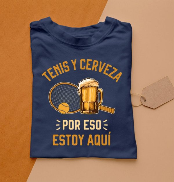 t shirt navy tenis y cerveza funny tennis and beer oucqy