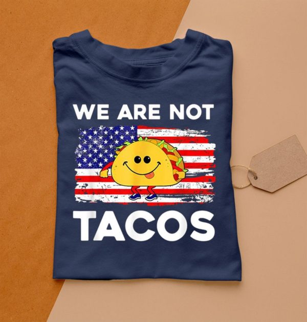 t shirt navy we are not tacos 2cshk