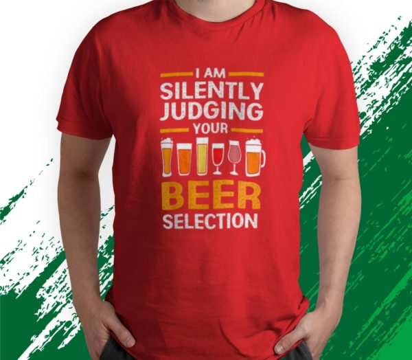 t shirt red craft beer i am silently judging your beer selection mjctb