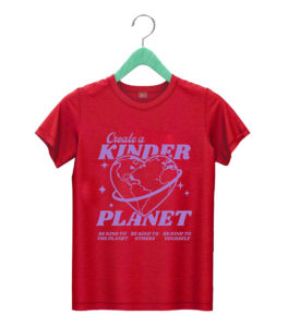 t shirt red create a kinder planet aesthetic trend 8fgss