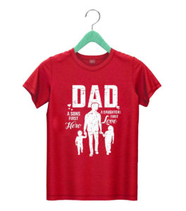 t shirt red dad sons first hero daughters love ju6q7
