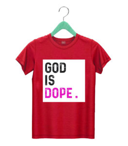 t shirt red god is dope purple funny christian faith believe bm89q