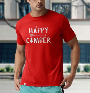 happy camper camping t-shirt