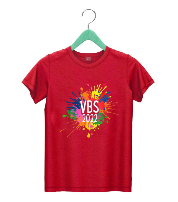 t shirt red i love vbs 2022 crew vacation bible school paint splatter bu4l6