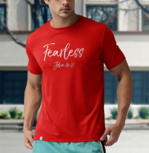 john 1427 bible verse quote - fearless t-shirt