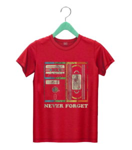 t shirt red never forget retro vintage cool 80s 90s funny geeky nerdy vinh2