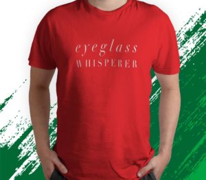 t shirt red optician accessories eyeglass whisperer di59y