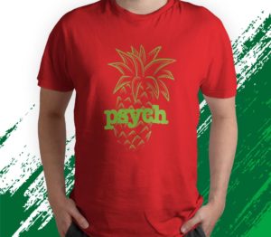 t shirt red psych pineapple trbal
