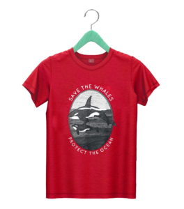 t shirt red save the whale protect the ocean orca killer whales uulmt