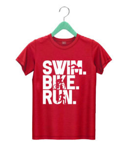 t shirt red swim bike run triathlon triathlete athletics cghcm