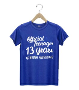 t shirt royal 13th birthday official teenager 13 years of being awesome vouiw